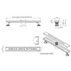 Uni-Green 24 Inch Tile Insert Linear Shower Drain with Leveling