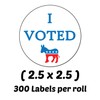I Voted Stickers - (Roll of 300) 2.5 Inch Circle