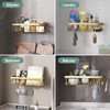 Veken Adhesive Shower Caddy 6-Pack,Gifts for Women Mom,Heavy Weight Bearing,Large