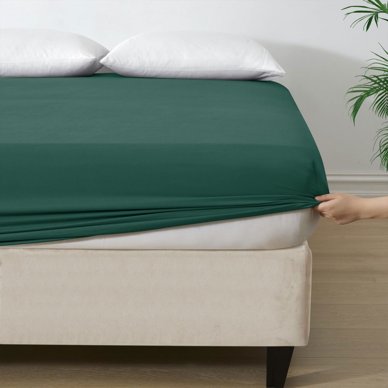 AMEHA King Size Fitted Sheets 25 cm Deep Soft Brushed