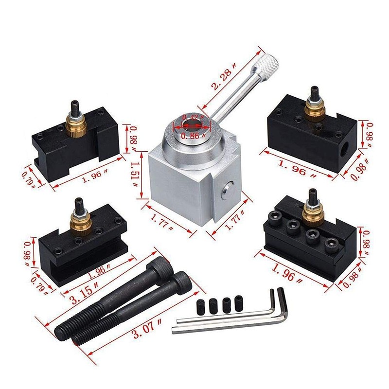 Lathe Quick Change Lathe Accessories, Aluminium Alloy Tool Holder, Steel