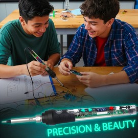 Crystal Clear Soldering Iron Kit | DIY, Electronics, Maker Tool | Premium Solder Gun | Students & Pros | STEM Education | Gift for Tech People - Complete Kit - Inside Insight
