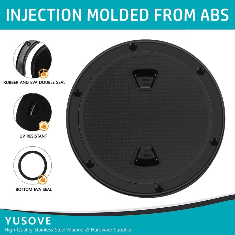 6" Black Circular Inspection Hatch Marine Access Port Hatch Cover,Boat