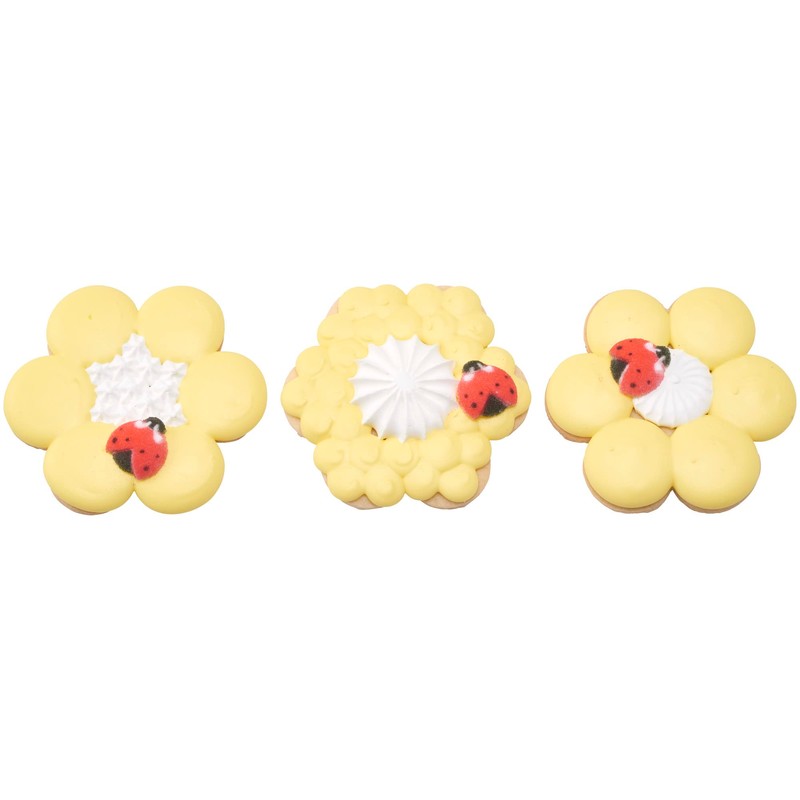 Lucks Dec-Ons Decorations Molded Sugar/Cup-Cake Topper, Ladybugs, 3/4 Inch, 176