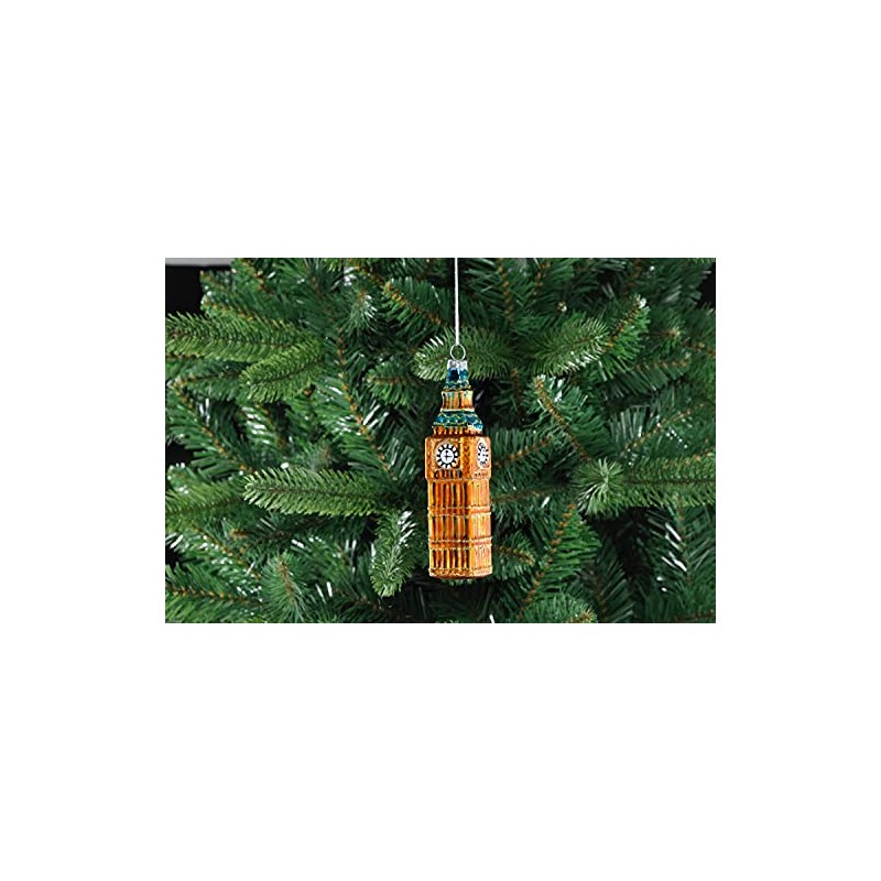 Festive Gold Glass Big Ben 13cm