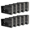 10 x Black Pattress Box Double 32mm PVC Surface 2
