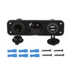 Dual USB Car Charging Socket, Car Boat Charger, 3 Hole