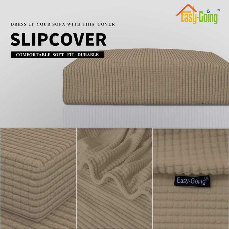 Easy-Going Stretch 1 Piece Couch Cushion Cover for Sofa