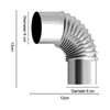 90° Elbow Pipe Ø 60mm, 2 Pack Steel Stove Pipe