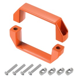 sourcing map 4 Pack Rectangular Pull Handle, 90mm/3.5" Hole Center Aluminium Alloy Door Handle Modern Drawer Pull for Drawer Cabinets Gate Garages, Orange