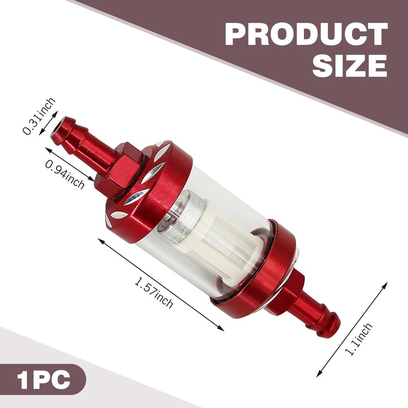 leechio 1 PC 5/16" Inline Fuel Filter, Inner High Flow