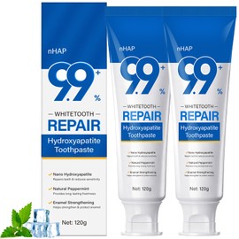 9.9% Hydroxyapatite Toothpaste, Nano Hydroxyapatite Toothpaste for Enamel Protection and Strengthening (2Pack)