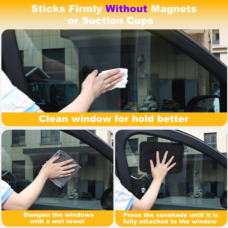 XCBYT Square Car Window Shades for Side & Windshield -