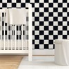 Removable Wallpaper Swatch - Retro Checkerboard Black White Checkered Custom