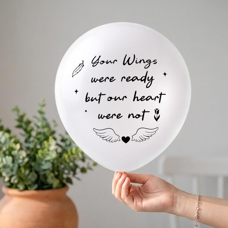XLSXEXCL 60 Pcs Memorial Balloons 12 Inch Latex Balloons with