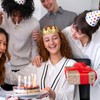 Alrhso Golden King Crown - Delicate Birthday Hat for Birthday