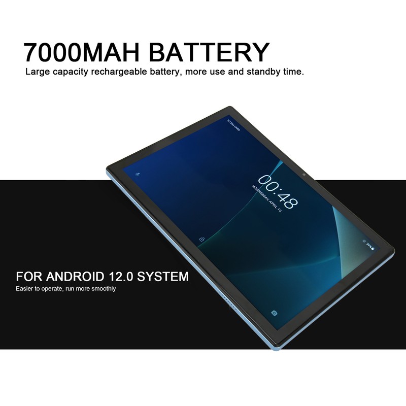 10.1 Inch Tablet for Android 12.0 Tablet 1960X1080 Resolution Octa