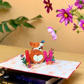 SOUL POP UP Pop Up Valentines Day Card, Funny Corgi Dog Valentines Cards, 6" x 8" Funny Valentines Pop Up Cards, Valentines Day Card for Wife, Her, Husband, Him, Anniversary Card, Birthday Card.