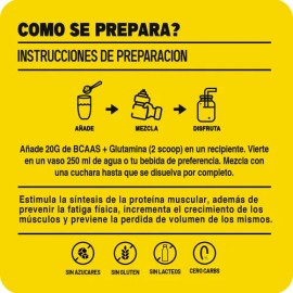 Aminoácidos Bcaas + Glutamina 1kg Mr. Yellow Varios Sabores