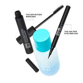 3INA MAKEUP - On-Off Kit - 3ina Essentials in One Kit - The 24H Pen Eyeliner 900 + The Definition Mascara + The Eyes & Lips Makeup Remover - Makeup Set - Vegan - Cruelty Free