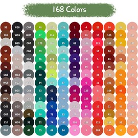 YASNAY Alcohol Markers, 168 Colors Dual Tip Art Marker, Drawing Markers, Coloring Marker for Kids Sketching Adult Coloring