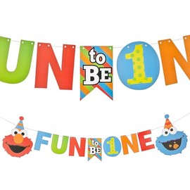 7 ft. x 12 1/2" Sesame Street First Birthday Party Ready-to-Hang Garland