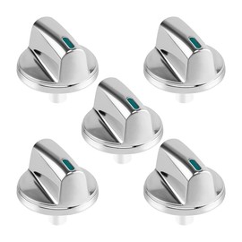 AIIE-EIIA 5 Pcs 00658161 Gas Cooktop Burner Stove Knobs Replaces 00653119, PS8731764,2304716, PS3652058Compatible with NGM8654UC/03，NGM8654UC/04，NGM8054UC/03 Models