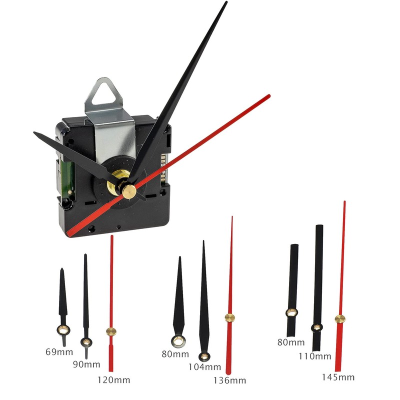 ChiliTec Radio Clock Movement 3 Metal Hands Sets Radio Clock