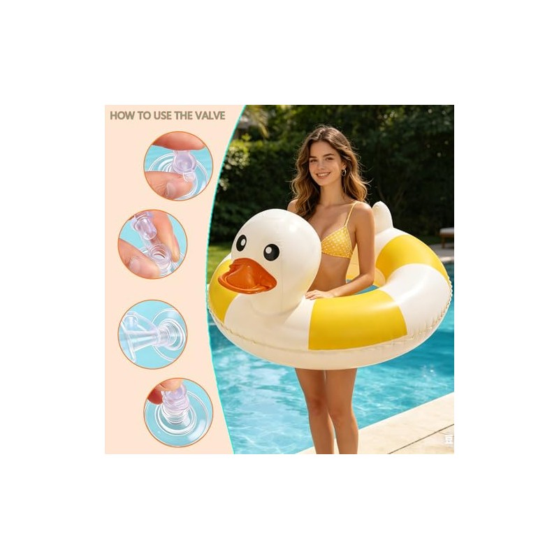 2-Pack Duck Pool Float - Fun Floaties Inflatable Swimming Pool
