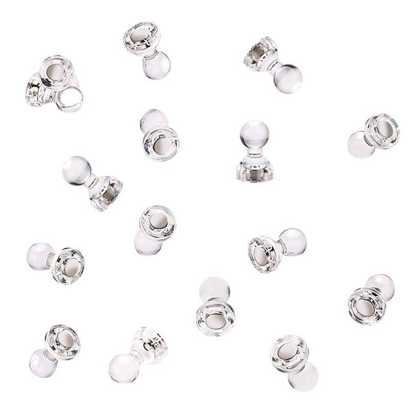 Super Strong Whiteboard Magnetic Map Pins, Cosego, 50 Pieces Clear