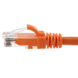 NavePoint Ethernet Patch Cable CAT6A, UTP, 24AWG, 0.5 Ft, 10 Pack, Orange