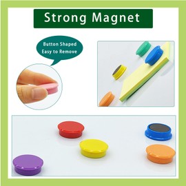 PYJLBX Fridge Magnets, Small Magnets Whiteboard Magnets Strong Magnet Colourful Cute Mini Craft Magnets, Round Magnets Heavy Duty Magnets for Whiteboard, Crafts, Notice Board (50 Pack 10 Colors)