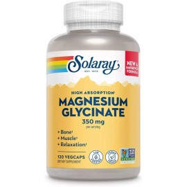 Solaray Magnesium Glycinate 350 mg with Bioperine (87.5 mg each) 120 Vcaps