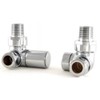 Hansvit MODCOMRV Corner Angled Radiator Valves, Chrome
