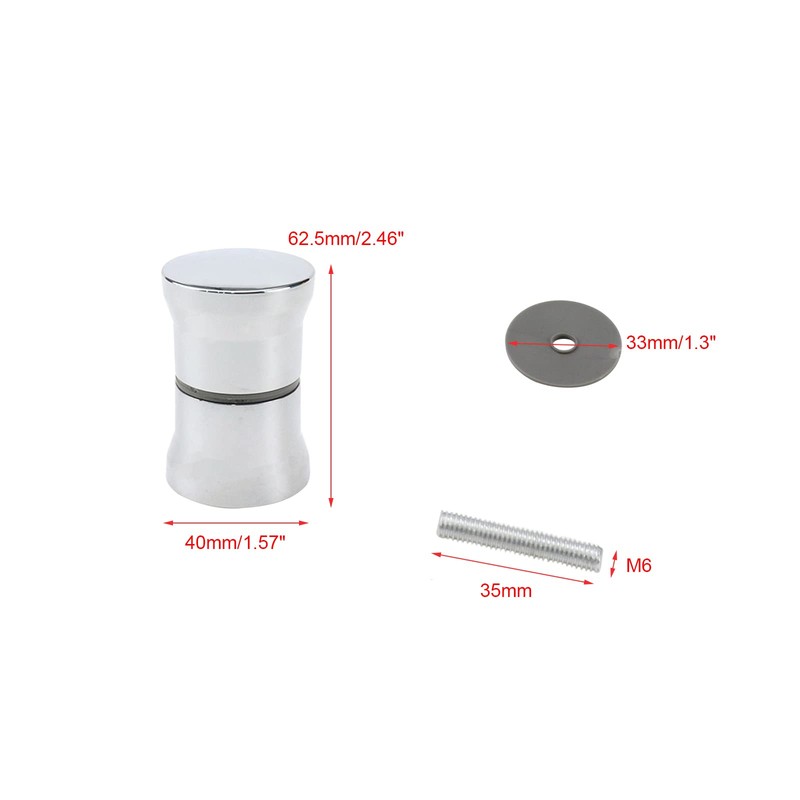 Faotup Shower Door Knobs Double-Sided Bathroom Handle Replacement for Glass