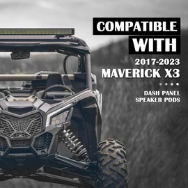 G-PLUS Front Dash Speaker Pods Assembly Left and Right Side Compatible with Can Am Maverick X3 2017-2023/Fits Most 6.5inch Speakers 2PCS