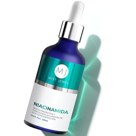 MIST JEWEL - CLEAR - Suero facial Niacinamida, Vitamina E y Acido hialurnico tonificador aclarante y protector 50ml  Serum para hombres y mujeres...  