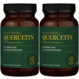 Global Healing Center Quercetin (2-Pack) 500mg Total, 250mg Each, Support Immune System Function & Body's Natural Response to Occasional Allergies - QuerceFIT Without Bromelain & Zinc - 60 Capsules