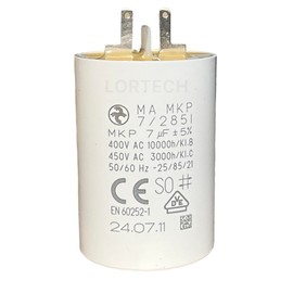 Capacitor 7µF with Mini Cable Lugs for Roller Shutters 35Nm All Brands - Diameter 35 x 50 mm - Made in Europe