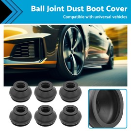 MAX COOL 6PCS Universal Black Rubber Ball Joints Dust Boot Covers Tie Rod Track End Set Kit Part for Wide Range of Vehicles