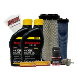 Cyclemax Tune Up Kit SAE 30 with Spark Plugs compatible with Kawasaki compatible with FX921V FX1000V