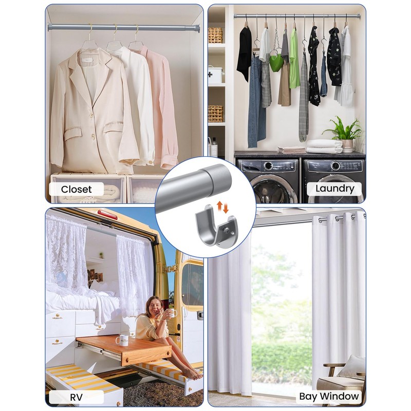 Supforce Closet Rods for Hanging Clothes, 17 to 39 Inches