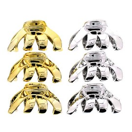 Zac's Alter Ego 6 Pieces 8.5cm Octopus Hair Claw Clips - Non-slip Jaw Clips Medium Hair Clamps for Thick Curly Long Hair, Wide Grip Hair Accessories for Women Girls