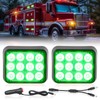 Nilight 12LED Magnetic Wireless Trailer Lights 2PCS Rechargeable Portable Hazard