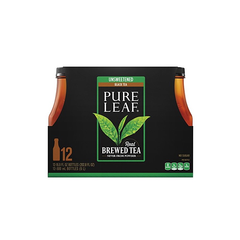 Pure Leaf Unsweetened Iced Tea, Real Brewed Black Tea, 16.9