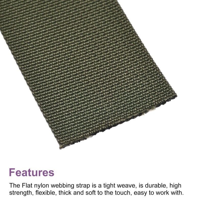 sourcing map Flat Nylon Webbing Strap 1.5 Inch 10 Yards