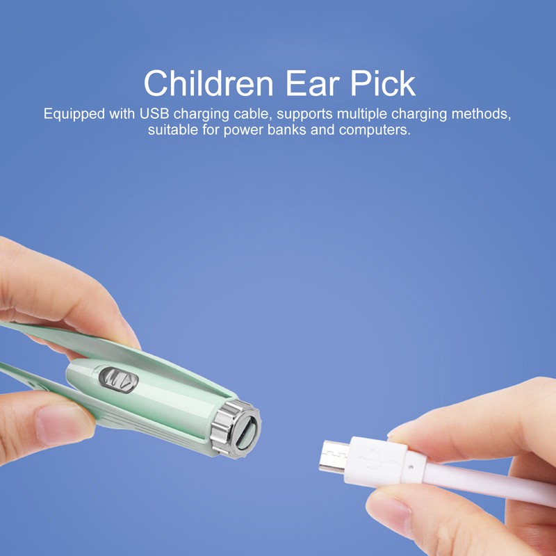 Visual Children Ear Wax Removal Tweezer Kit USB Charging Luminous