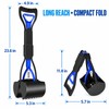 23.6-Inch Folding Dog Pooper Scooper with Long Handle, Spring-Loaded Claw