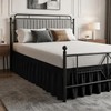 Vocander Black Split Corner Bed Skirt for King Beds 14