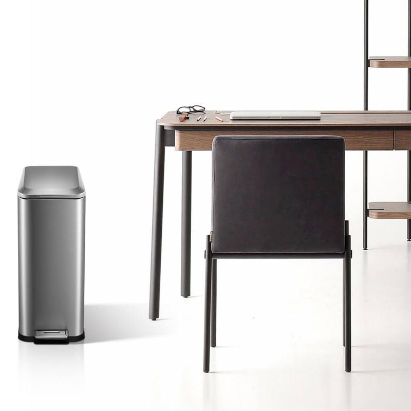 13.2 Gallon / 50L Kitchen Trash Can, Slim Stainless Steel
